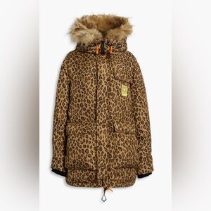 R13 X BRUMAL Leopard-print quilted shell hooded down parka puffer coat
